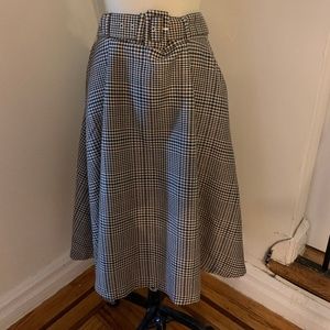 Modcloth plaid skirt with belt - NWOT